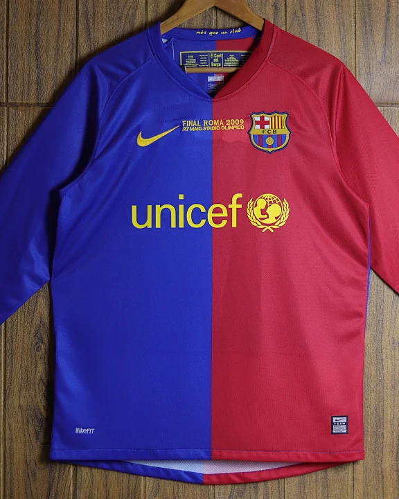 Camisola Retro Barcelona 08/09 Manga Comprida