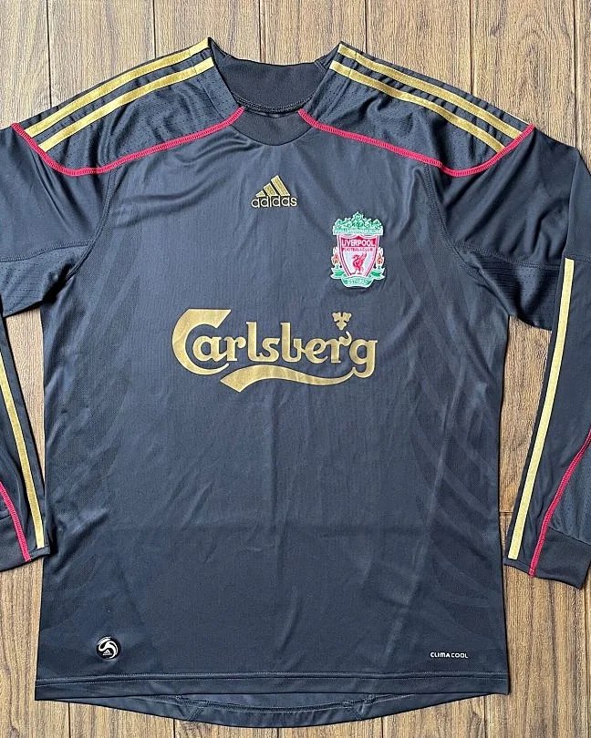 Camisola Retro Liverpool 2009 Alternativa Manga Comprida