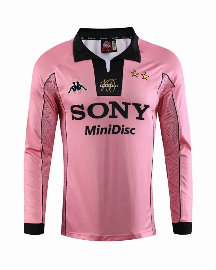 Camisola Retro Juventus 1997/98 Rosa Manga Comprida