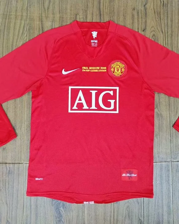 Camisola Retro Manchester United 07/08 Manga Comprida