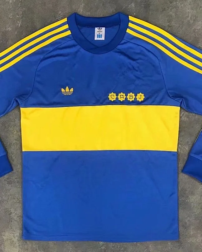 Camisola Retro Boca Juniors 1981 Manga Comprida