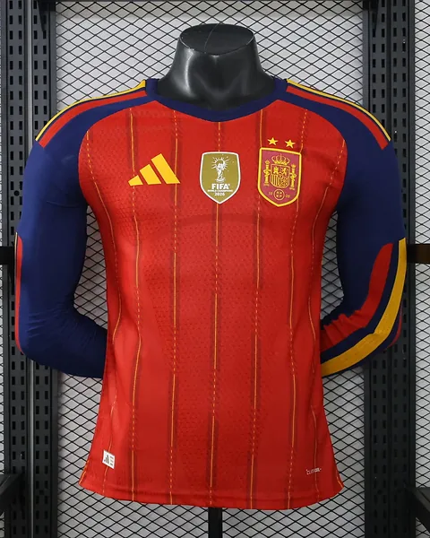 Camisola Espanha 26/27 Principal Versão Jogador Manga Comprida