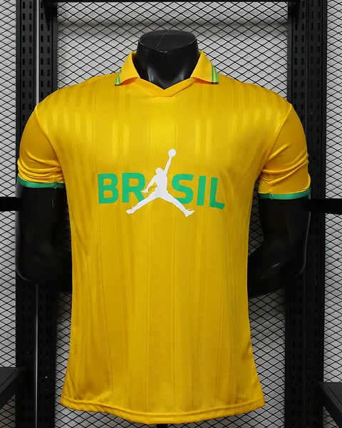 Camisola Brasil 26/27 Jordan Amarela Versão Jogador