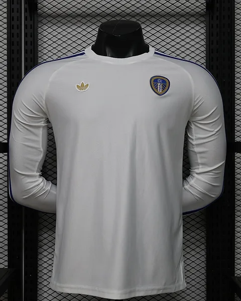 Camisola Leeds United 26/27 Lifestyle Branca Versão Jogador Manga Comprida
