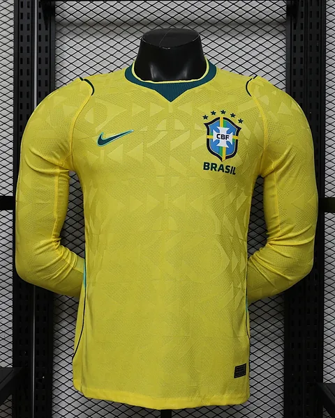Camisola Brasil 26/27 Principal Versão Jogador Manga Comprida