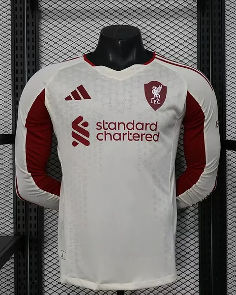 Camisola Liverpool 25/26 Alternativa Versão Jogador Manga Comprida
