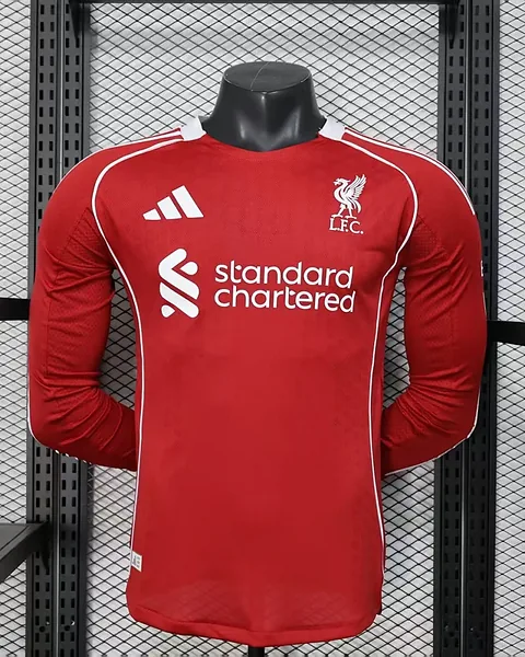 Camisola Liverpool 25/26 Principal Versão Jogador Manga Comprida