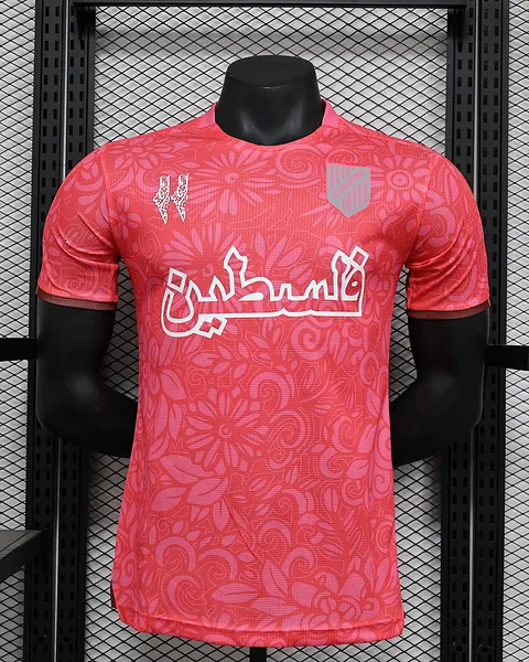 Camisola Palestina Rosa Versão Jogador