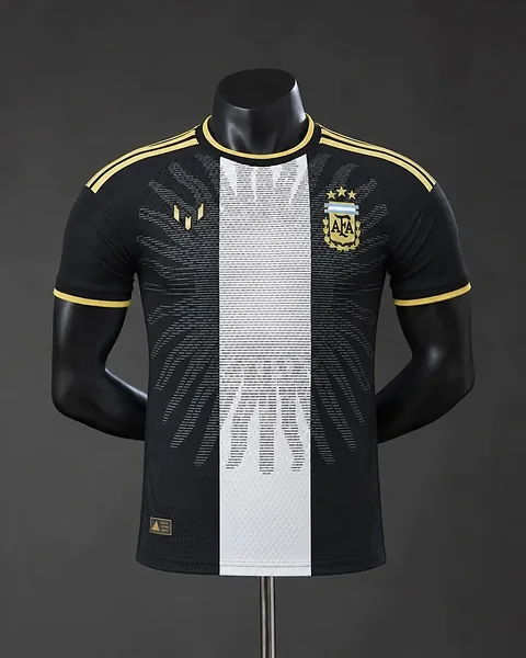 Camisola Argentina 2026 Aniversário Preta Versão Jogador