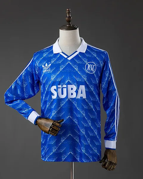 Camisola Retro Karlsruher SC 1989/90 Principal Manga Comprida