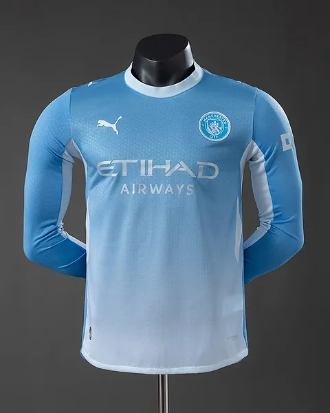Camisola Manchester City 26/27 Principal Versão Jogador Manga Comprida