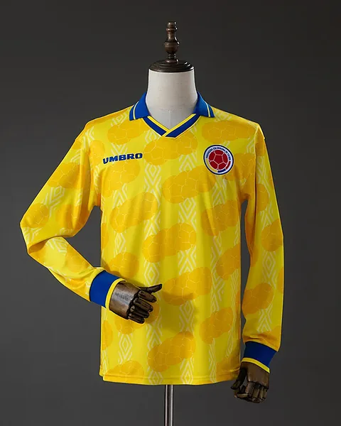 Camisola Retro Colômbia 1994 Principal Manga Comprida