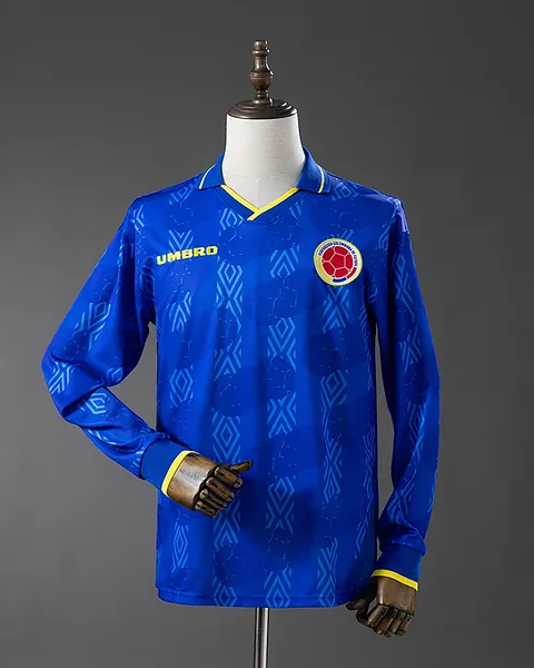 Camisola Retro Colômbia 1994 Alternativa Manga Comprida