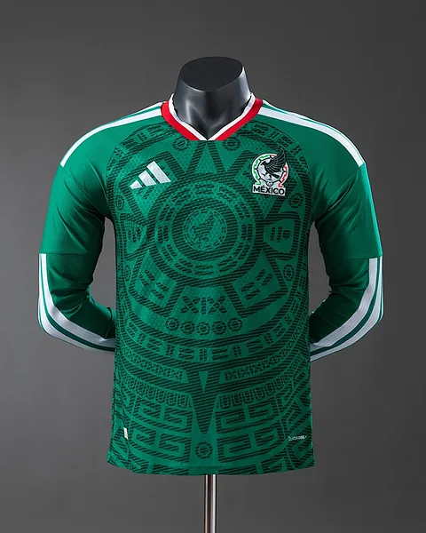 Camisola México 2026 Principal Versão Jogador Manga Comprida