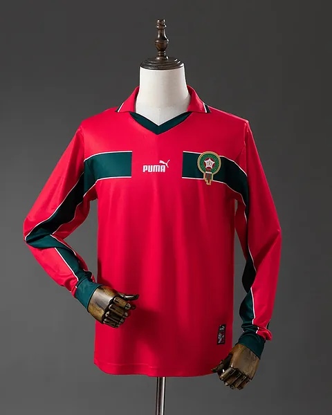 Camisola Retro Marrocos 1998 Alternativa Manga Comprida