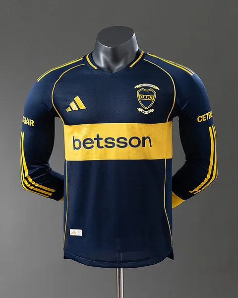 Camisola Boca Juniors 25/26 Principal Versão Jogador Manga Comprida