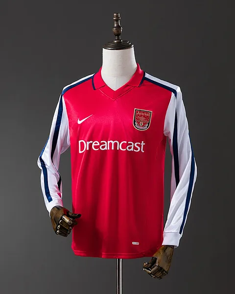 Camisola Retro Arsenal 2001/02 Principal Manga Comprida