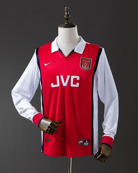 Camisola Retro Arsenal 1998/99 Principal Manga Comprida