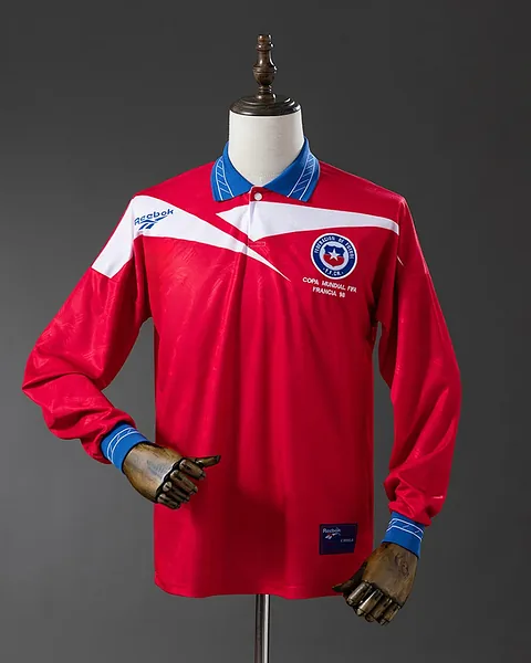 Camisola Retro Chile 1998 Principal Manga Comprida