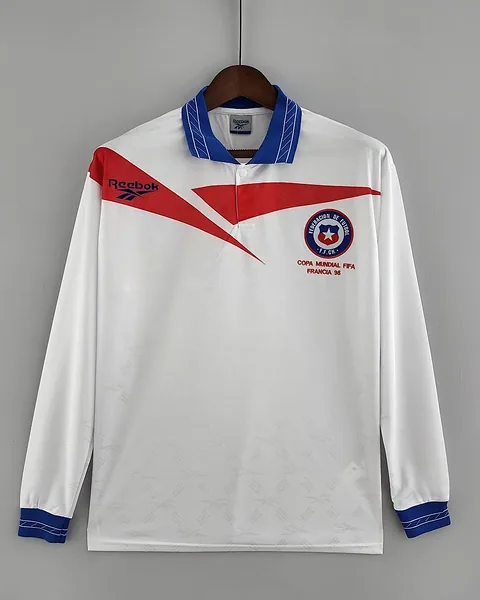 Camisola Retro Chile 1998 Alternativa Manga Comprida