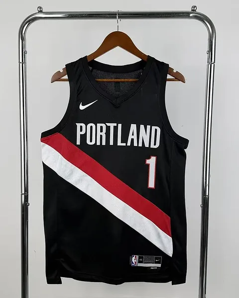 Camisola NBA Portland Trail Blazers Ja Morant #1 Preta 2026