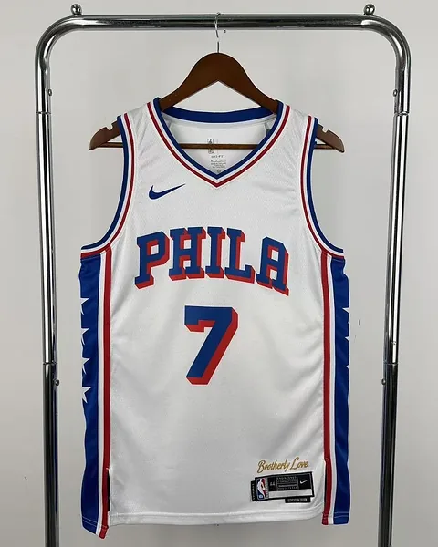 Camisola NBA Philadelphia 76ers Jaylen Brown #7 Branca