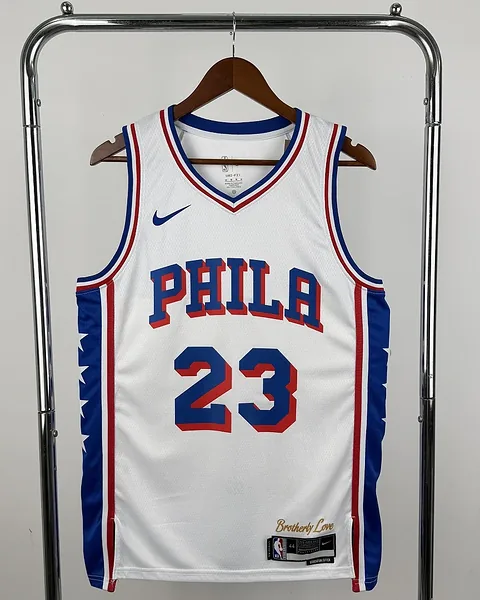 Camisola NBA Philadelphia 76ers LeBron James #23 Branca 2023