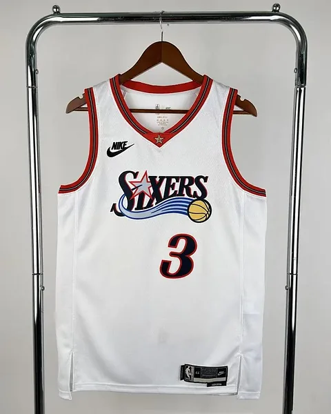 Camisola NBA Philadelphia 76ers Allen Iverson #3 Retro Edição Especial Branca 2026