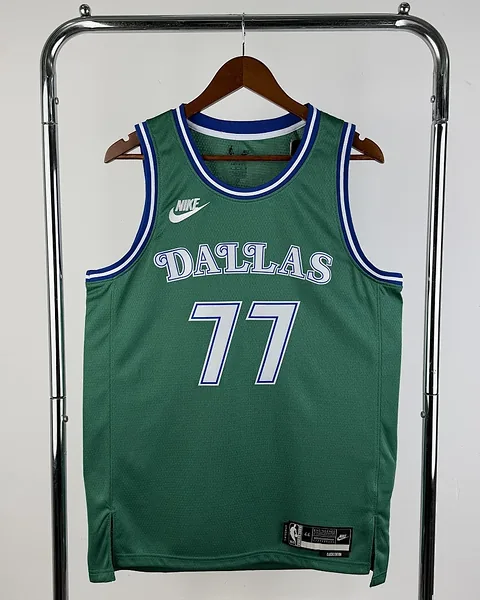 Camisola NBA Dallas Mavericks Luka Doncic #77 Retro Edição Especial Verde 2026