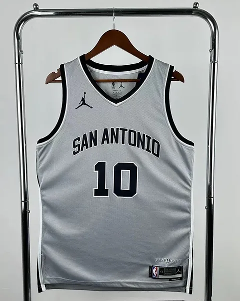 Camisola NBA San Antonio Spurs Jeremy Sochan #10 Edição Especial Cinzenta 2026