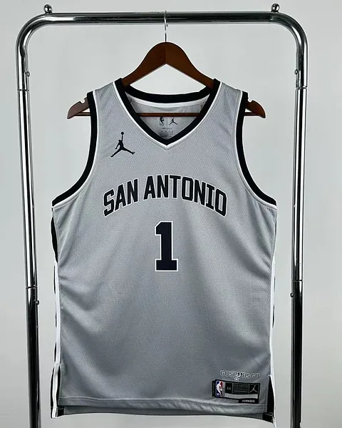 Camisola NBA San Antonio Spurs Victor Wembanyama #1 Edição Especial Cinzenta 2026