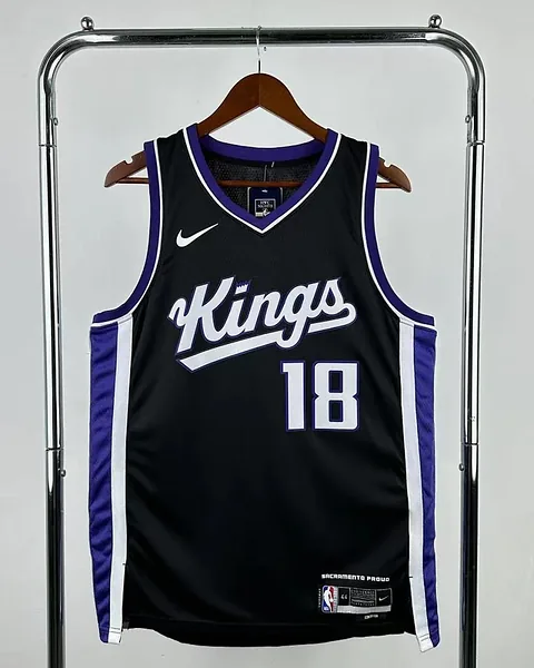 Camisola NBA Sacramento Kings Russell Westbrook #18 Preta 2024