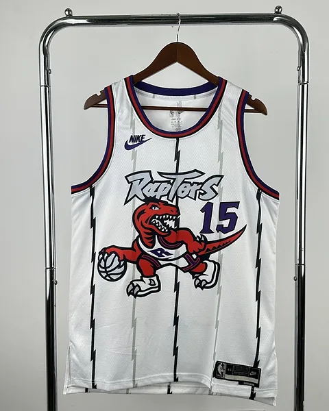 Camisola NBA Toronto Raptors Vince Carter #15 Retro Edição Especial Branca 2026