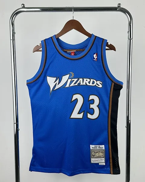 Camisola NBA Washington Wizards Michael Jordan #23 Retro Mitchell & Ness 2001/02 Azul