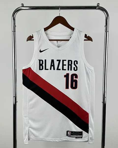 Camisola NBA Portland Trail Blazers Yang Hansen #16 Branca 2026