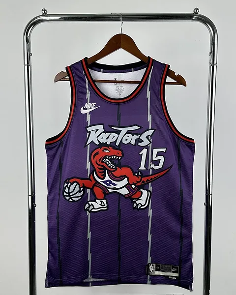 Camisola NBA Toronto Raptors Vince Carter #15 Retro Edição Especial Roxa 2026