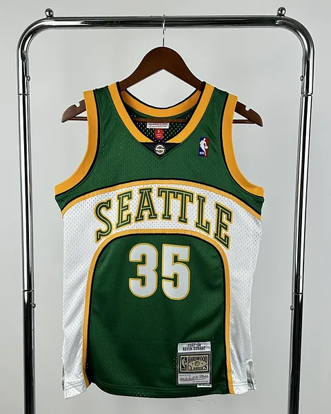 Camisola NBA Seattle SuperSonics Kevin Durant #35 Retro Mitchell & Ness 07/08 Verde