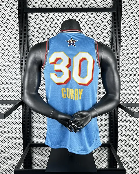 Camisola NBA All-Star Stephen Curry #30 Edição Especial Azul-Clara 2025