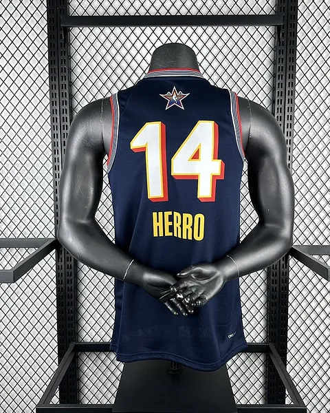 Camisola NBA All-Star Tyler Herro #14 Edição Especial Azul-Marinho 2025