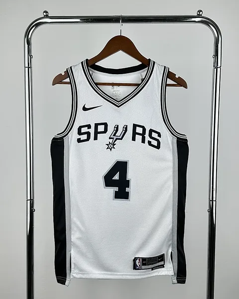 Camisola NBA San Antonio Spurs De'Aaron Fox #4 Branca