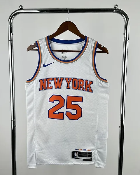 Camisola NBA New York Knicks Mikal Bridges #25 Branca