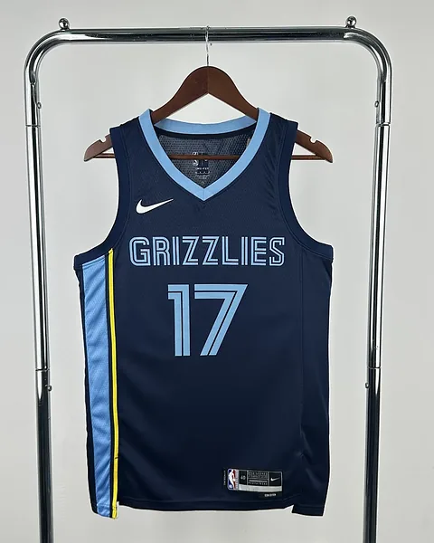 Camisola NBA Memphis Grizzlies Yuki Kawamura #17 Azul-Marinho 2023
