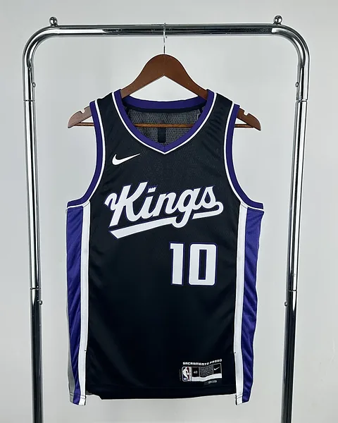 Camisola NBA Sacramento Kings DeMar DeRozan #10 Preta 2024