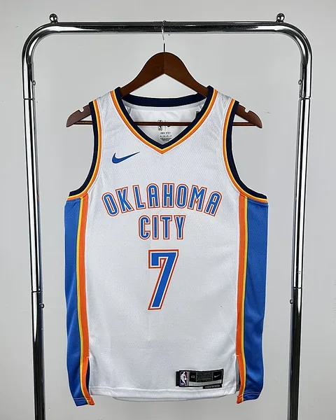 Camisola NBA Oklahoma City Thunder Chet Holmgren #7 Branca 2023
