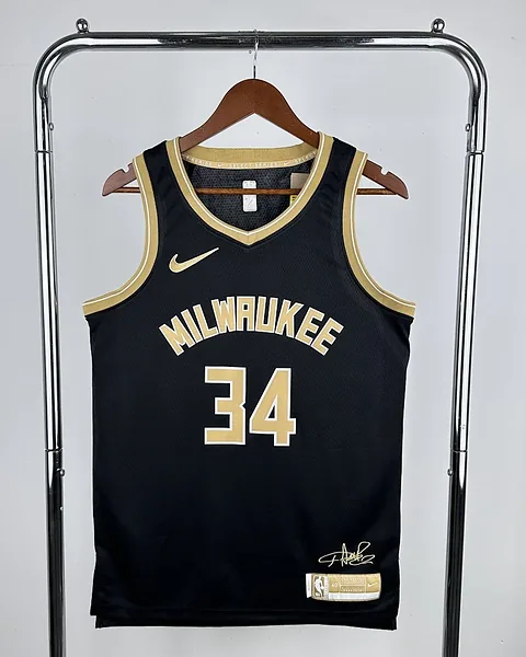 Camisola NBA Milwaukee Bucks Giannis Antetokounmpo #34 Earned Edition 2024