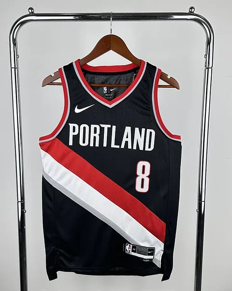 Camisola NBA Portland Trail Blazers Deni Avdija #8 Preta 2023
