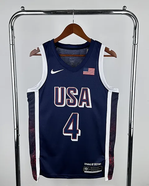 Camisola Seleção dos Estados Unidos de Basquetebol 2024 Terceira Stephen Curry #4