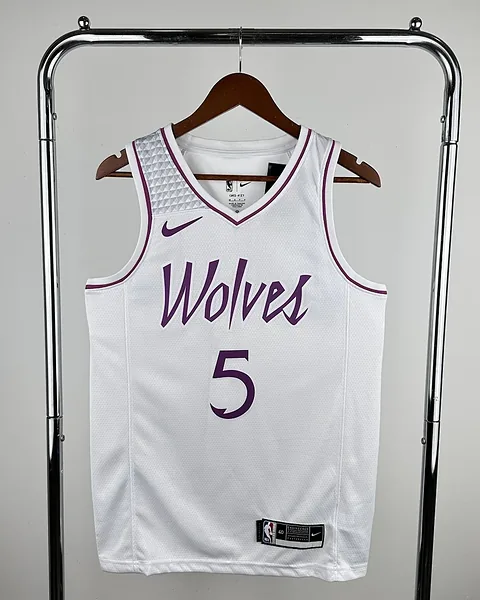 Camisola NBA Minnesota Timberwolves Anthony Edwards #5 Edição Especial Rosa