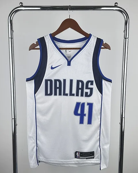 Camisola NBA Dallas Mavericks Dirk Nowitzki #41 Branca
