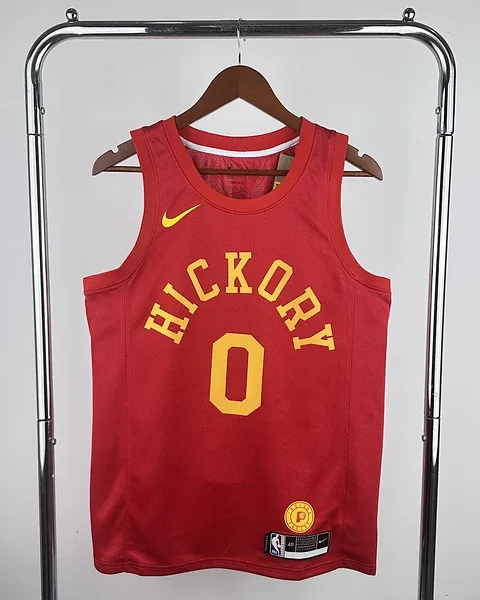 Camisola NBA Indiana Pacers Tyrese Haliburton #0 Retro Vermelha 2019